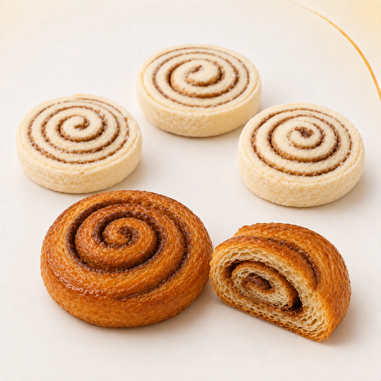 Mini Cinnamon Whirl Eggless 33 g for commercial food production